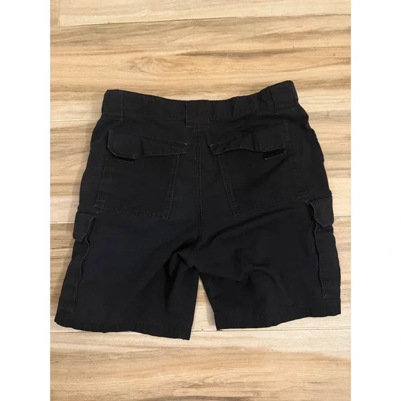 Tru-Spec Mens Tactical Cargo Shorts Black Size 34 Ripstop Multi-Pocket Workwear - Picture 4 of 6